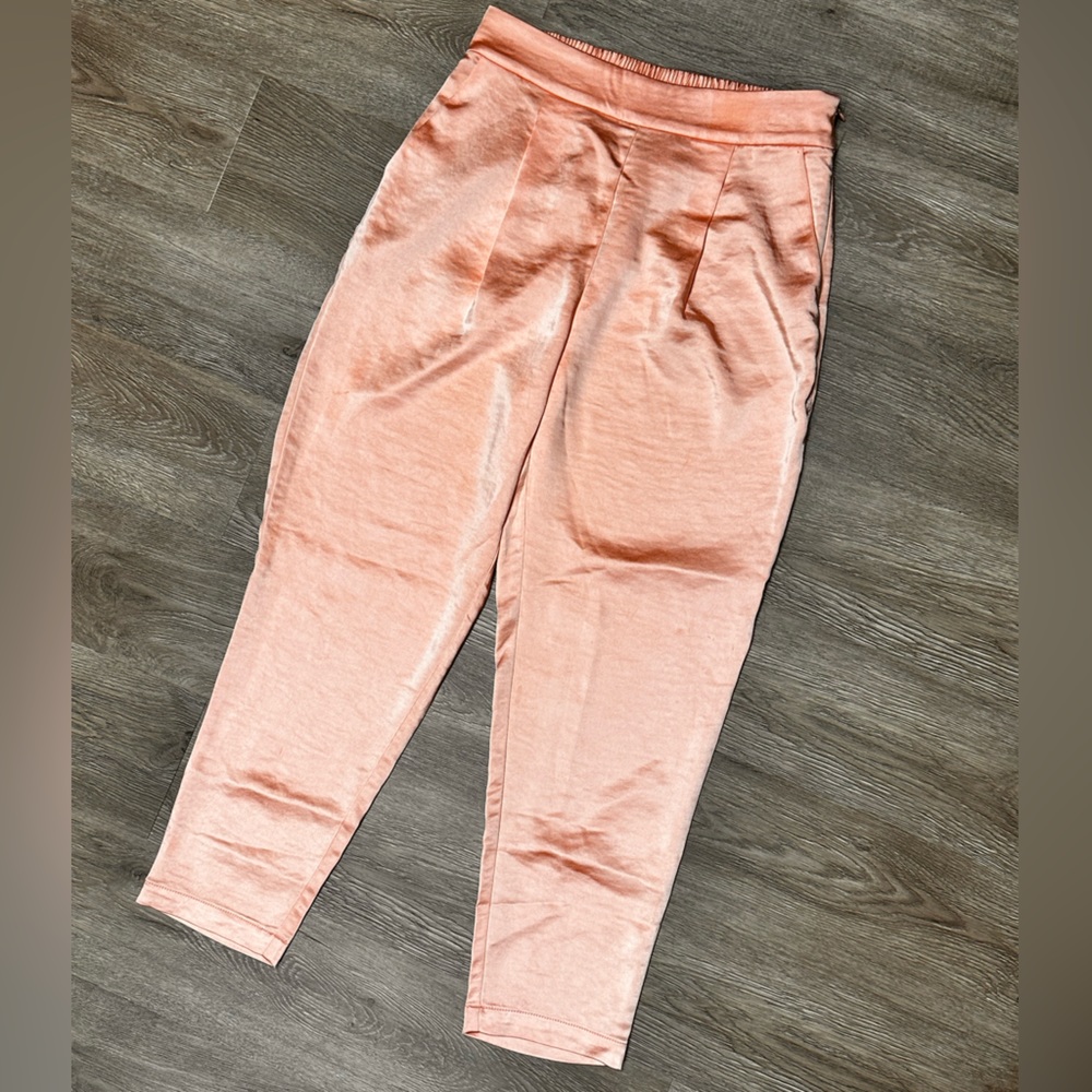 INC ankle length satin pants